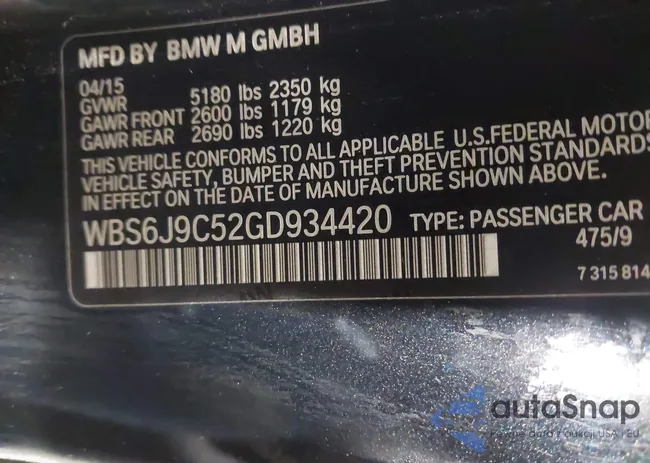 WBS6J9C52GD934420: 43678162