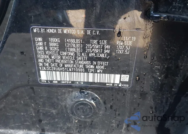 3CZRU6H51LM710986: 43678175