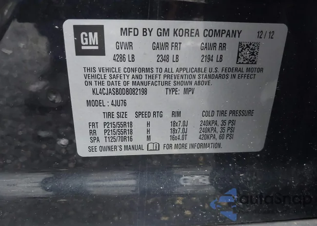 KL4CJASB0DB082198: 43678183