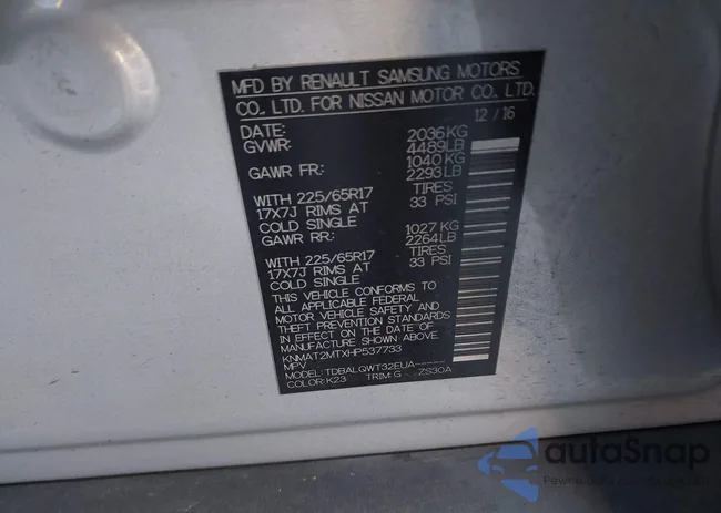 KNMAT2MTXHP537733: 43678506