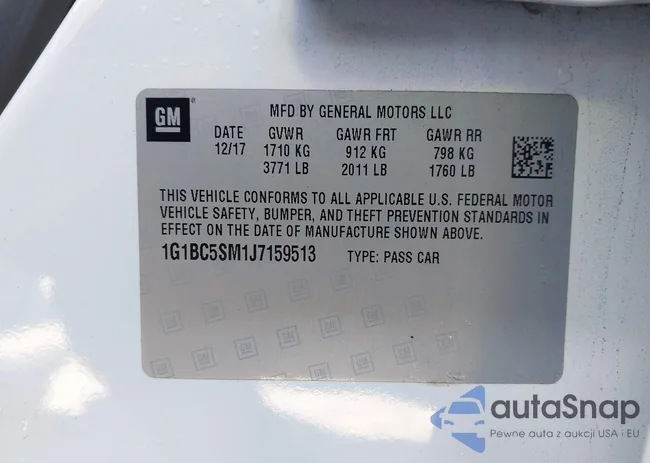 1G1BC5SM1J7159513: 43678545