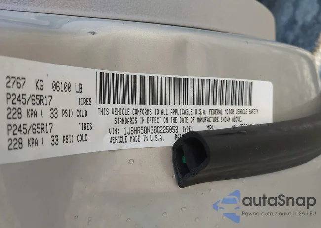 1J8HR58N38C225053: 43678690