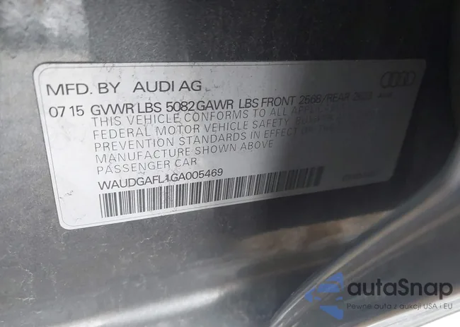 WAUDGAFL1GA005469: 43678013