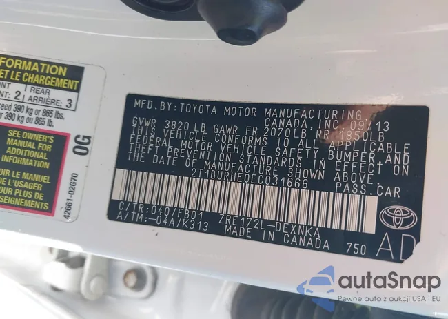 2T1BURHE0EC031666: 43679151