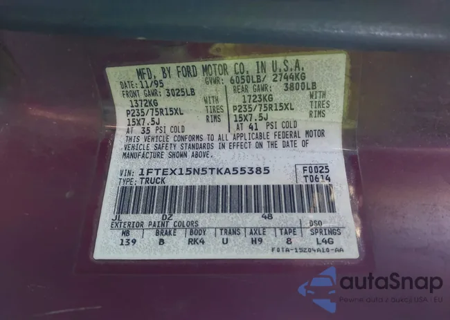 1FTEX15N5TKA55385: 43679323