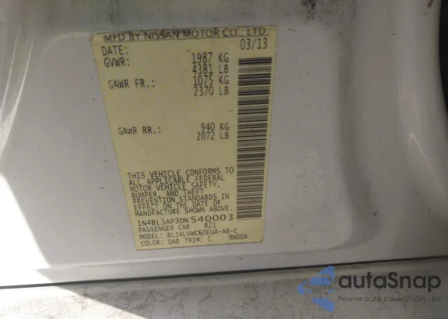 1N4BL3AP3DN540003: 43679350