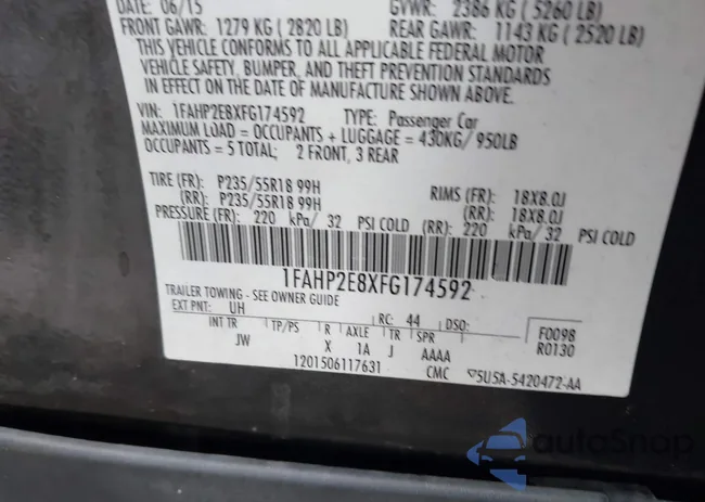 1FAHP2E8XFG174592: 43679504