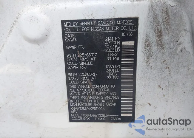 KNMAT2MV4KP511024: 43678819