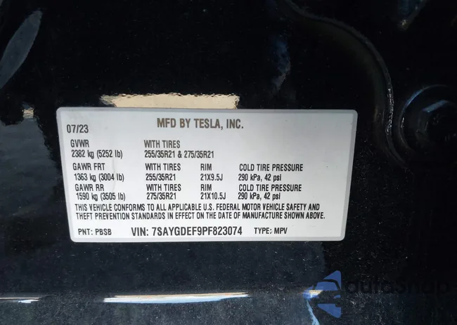 7SAYGDEF9PF823074: 43679036