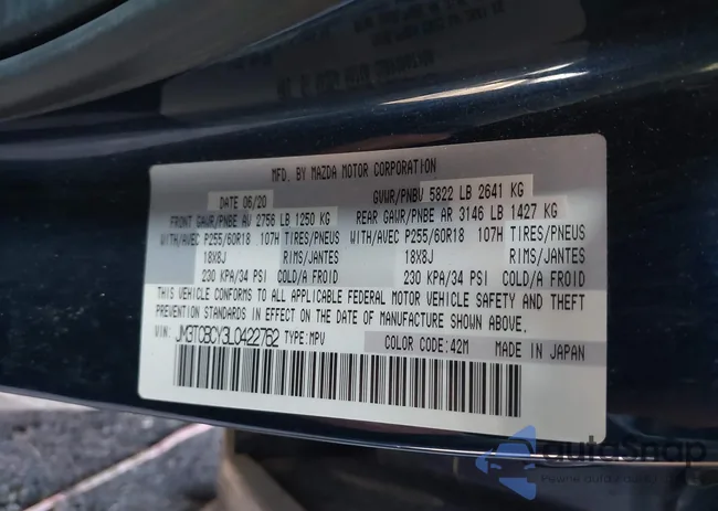 JM3TCBCY3L0422762: 43680372