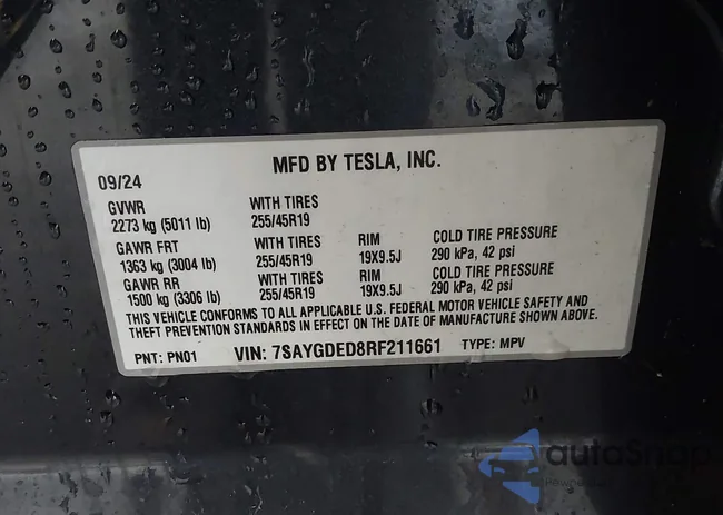 7SAYGDED8RF211661: 43680543