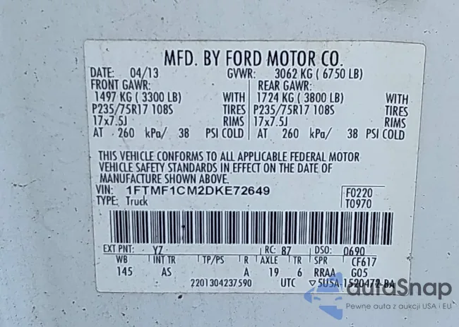 1FTMF1CM2DKE72649: 43680569