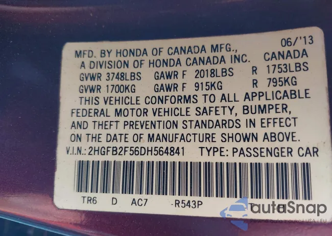 2HGFB2F56DH564841: 43680571