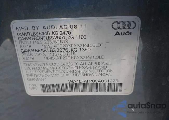 WA1LFAFP0CA031229: 43680587