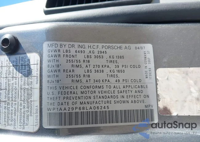 WP1AA29P68LA06245: 43680594