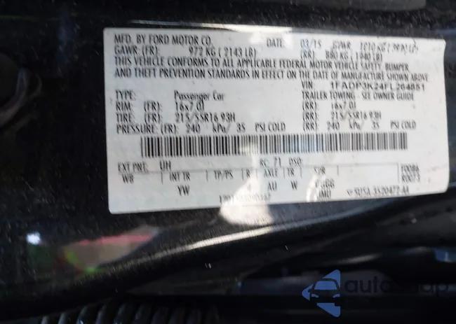 1FADP3K24FL264851: 43679988