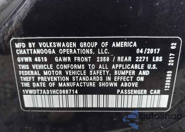 1VWDT7A31HC068714: 43680054