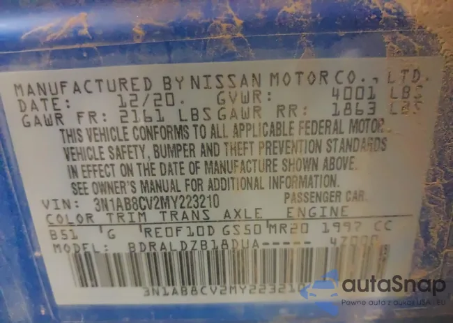 3N1AB8CV2MY223210: 43681222