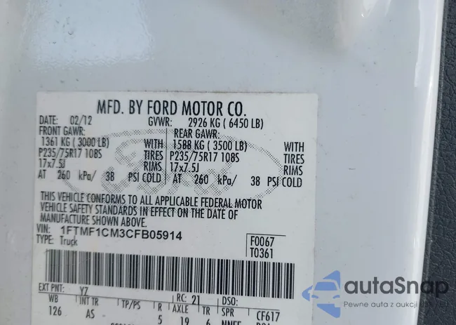 1FTMF1CM3CFB05914: 43681309