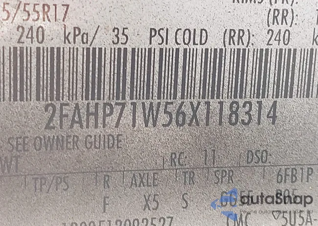 2FAHP71W56X118314: 43681372