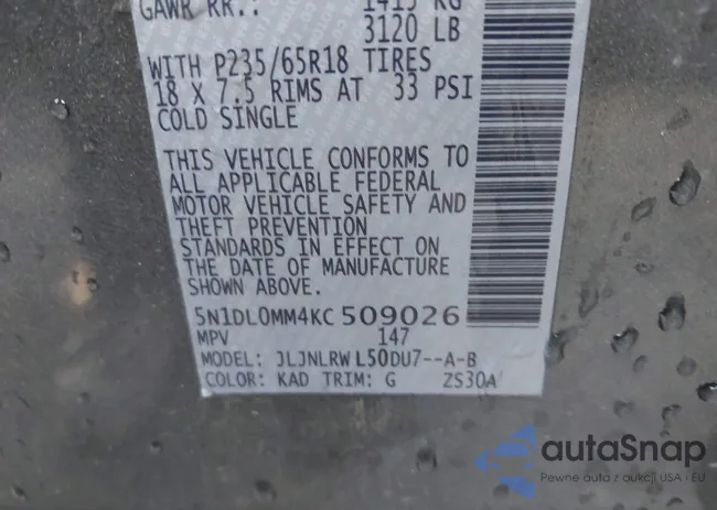 5N1DL0MM4KC509026: 43681427