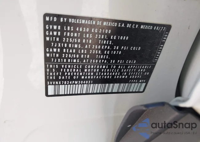 3VVNX7B24PM304031: 43681540