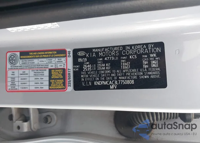 KNDPMCAC3L7750808: 43681685