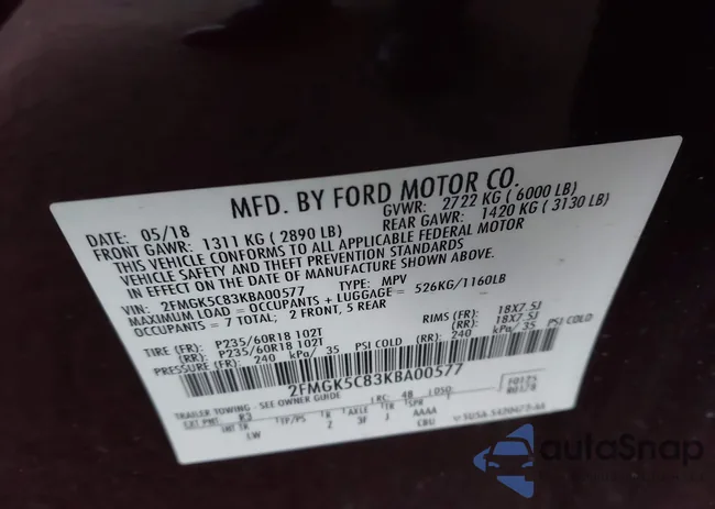 2FMGK5C83KBA00577: 43680870