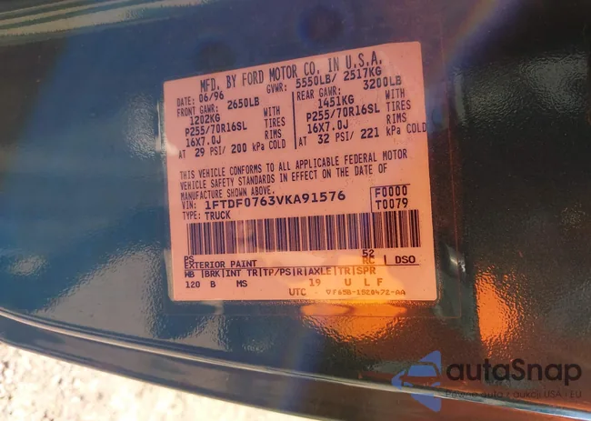 1FTDF0763VKA91576: 43680986