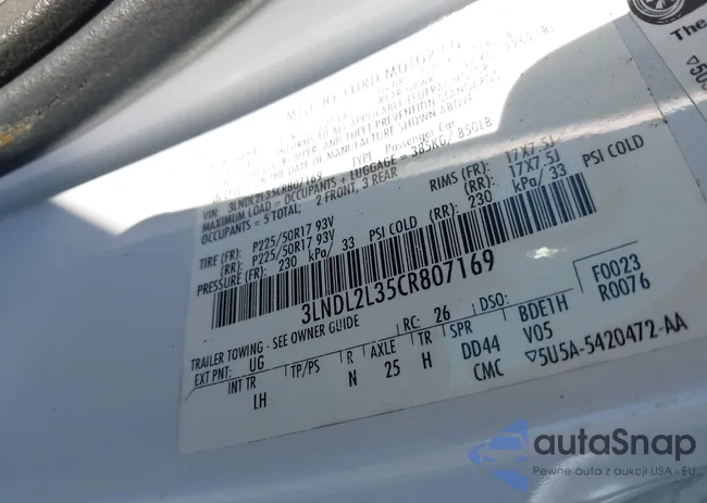 3LNDL2L35CR807169: 43682180