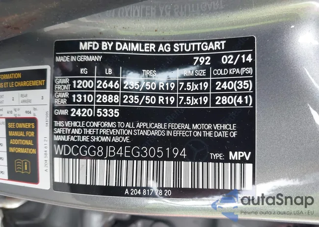 WDCGG8JB4EG30519: 43682243