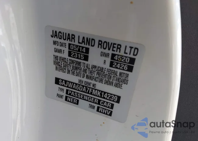 SAJWA6DA7FMK14239: 43682299