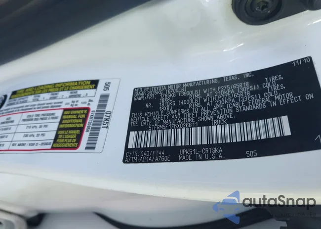 5TFRM5F17BX026811: 43682378