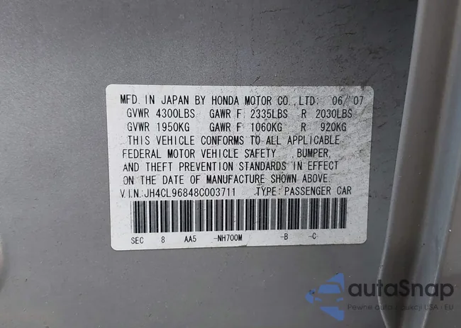 JH4CL96848C003711: 43682412