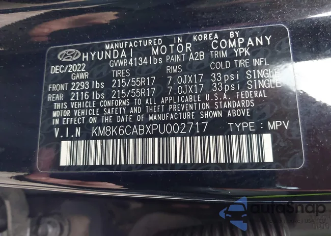 KM8K6CABXPU002717: 43682641