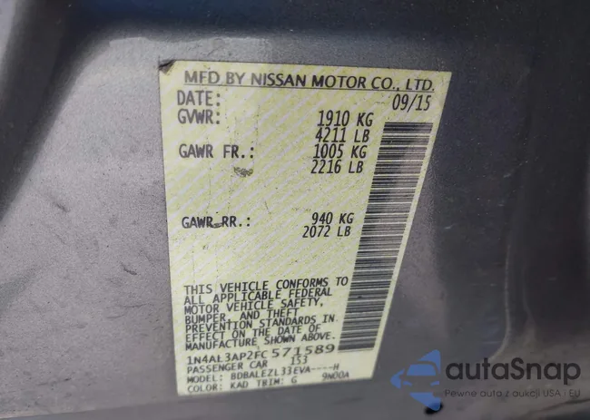 1N4AL3AP2FC571589: 43682655