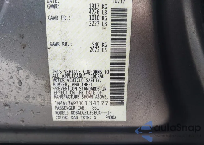 1N4AL3AP7JC134177: 43682703