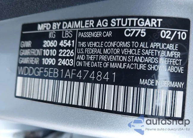 WDDGF5EB1AF474841: 43681766