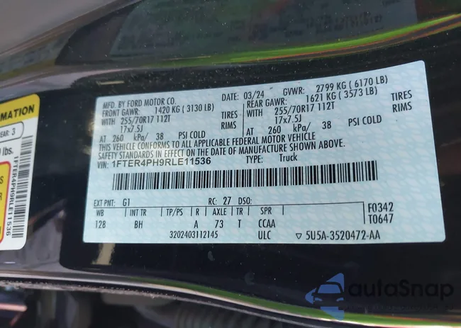 1FTER4PH9RLE11536: 43681781