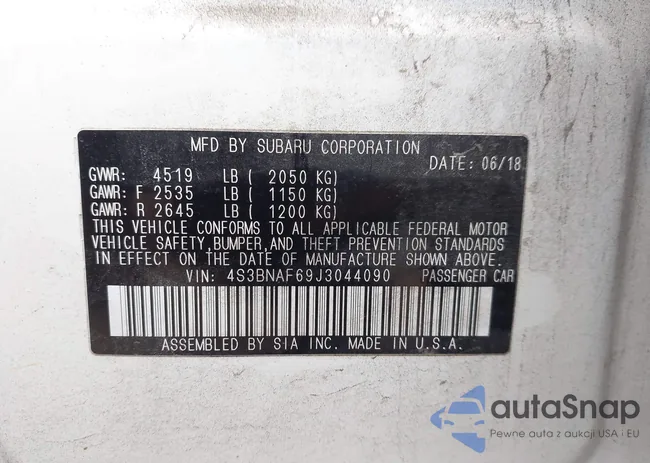 4S3BNAF69J3044090: 43683128