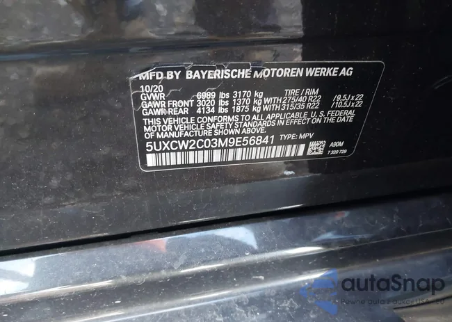 5UXCW2C03M9E56841: 43683151