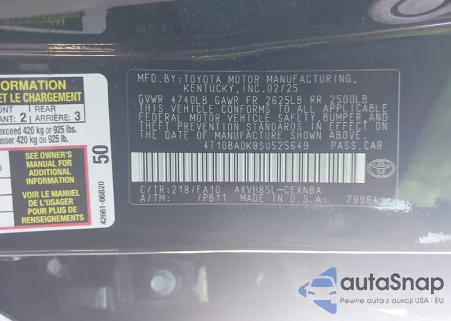 4T1DBADK8SU525649: 43683252