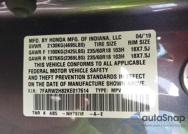 7FARW2H82KE017614: 43683381