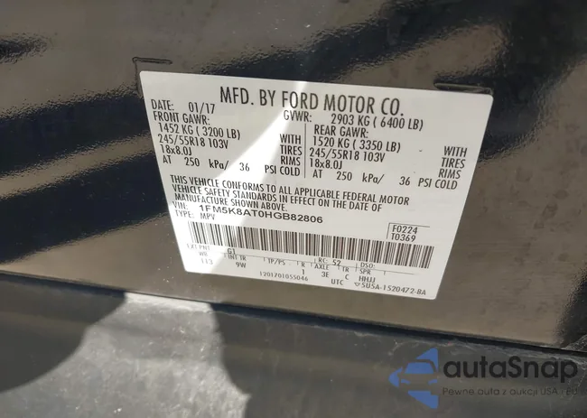 1FM5K8AT0HGB82806: 43683394