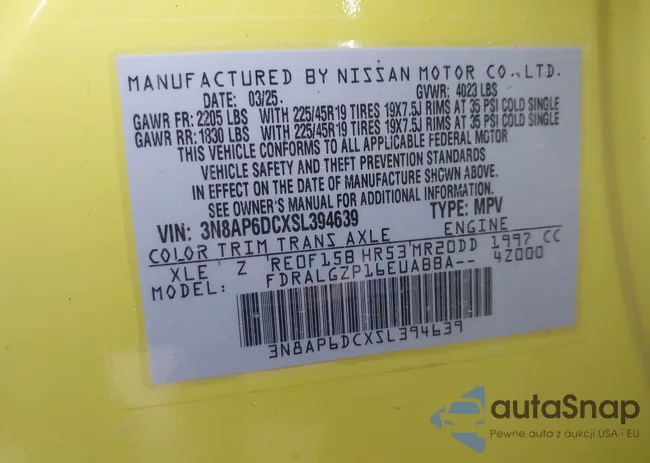 3N8AP6DCXSL394639: 43683416