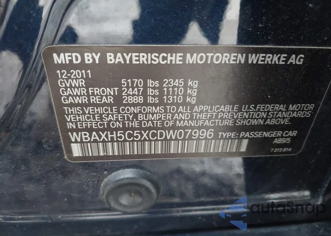 WBAXH5C5XCDW07996: 43683488