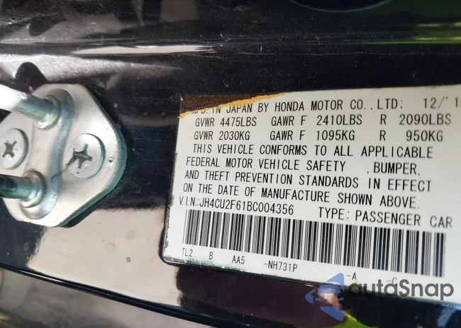 JH4CU2F61BC004356: 43683513