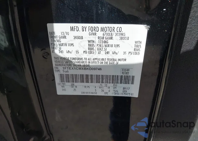 1FTEX1CMXBKD09746: 43682816