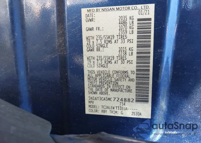 5N1AT3CA5MC724882: 43682838