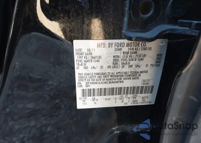 2FMDK3JC8CBA04785: 43682925